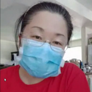 Avon Chang wearing a facemask
